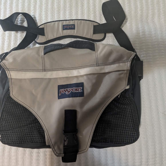 JanSport Tan and Black Messenger Bag - Picture 1 of 2